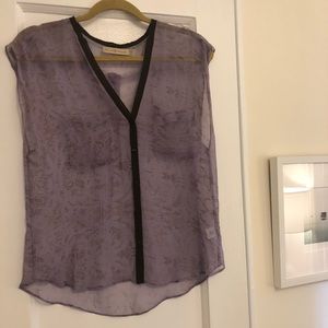 Purple sheer blouse